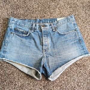 Rag & Bone Blue Jean Shorts Distressed Size 29